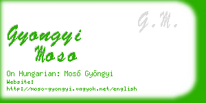 gyongyi moso business card