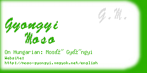 gyongyi moso business card